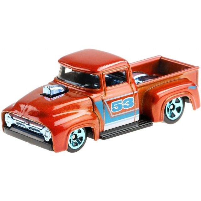 Obrázek produktu Hot Wheels Orange & Blue tématický angličák CUSTOM 56 FORD TRUCK, Mattel GRR37