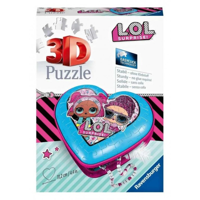 Obrázek produktu Ravensburger 11233 Puzzle 3D Srdce L.O.L. panenky 54 dílků