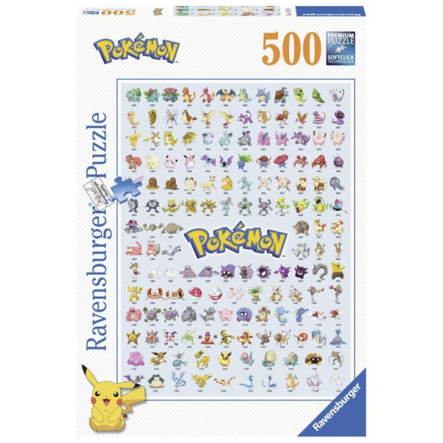 Obrázek produktu Ravensburger 14781 Puzzle Prvých 151 Pokémonov 500 dielikov